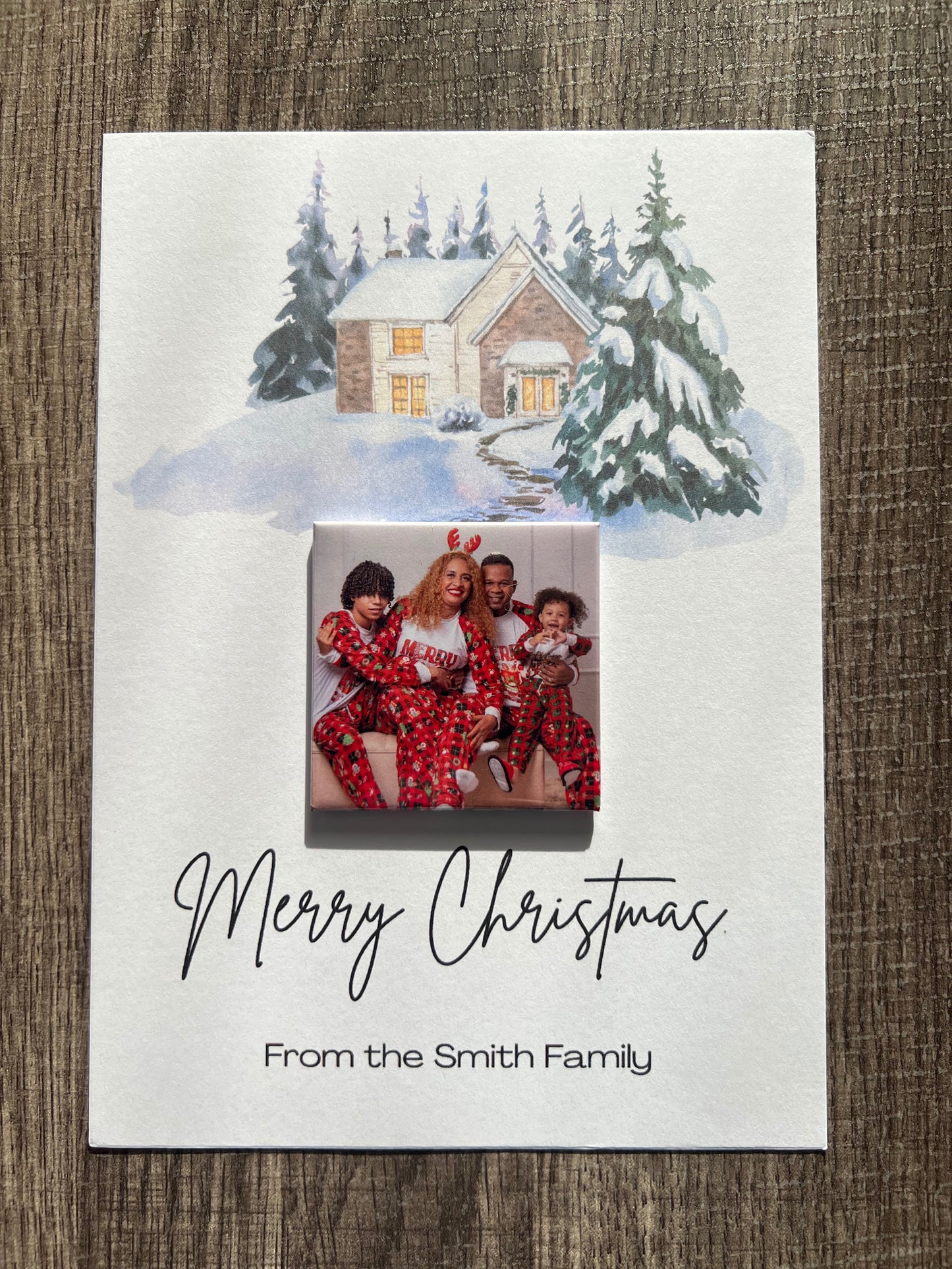 2x2 Magnet with Christmas Card